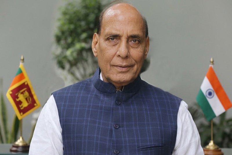 India’s Defence Minister Rajnath Singh arrives in Sri Lanka