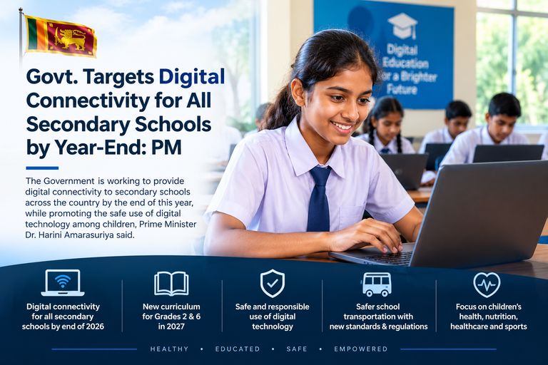 Govt. Targets Digital Connectivity for All Secondary Schools by Year-End: PM